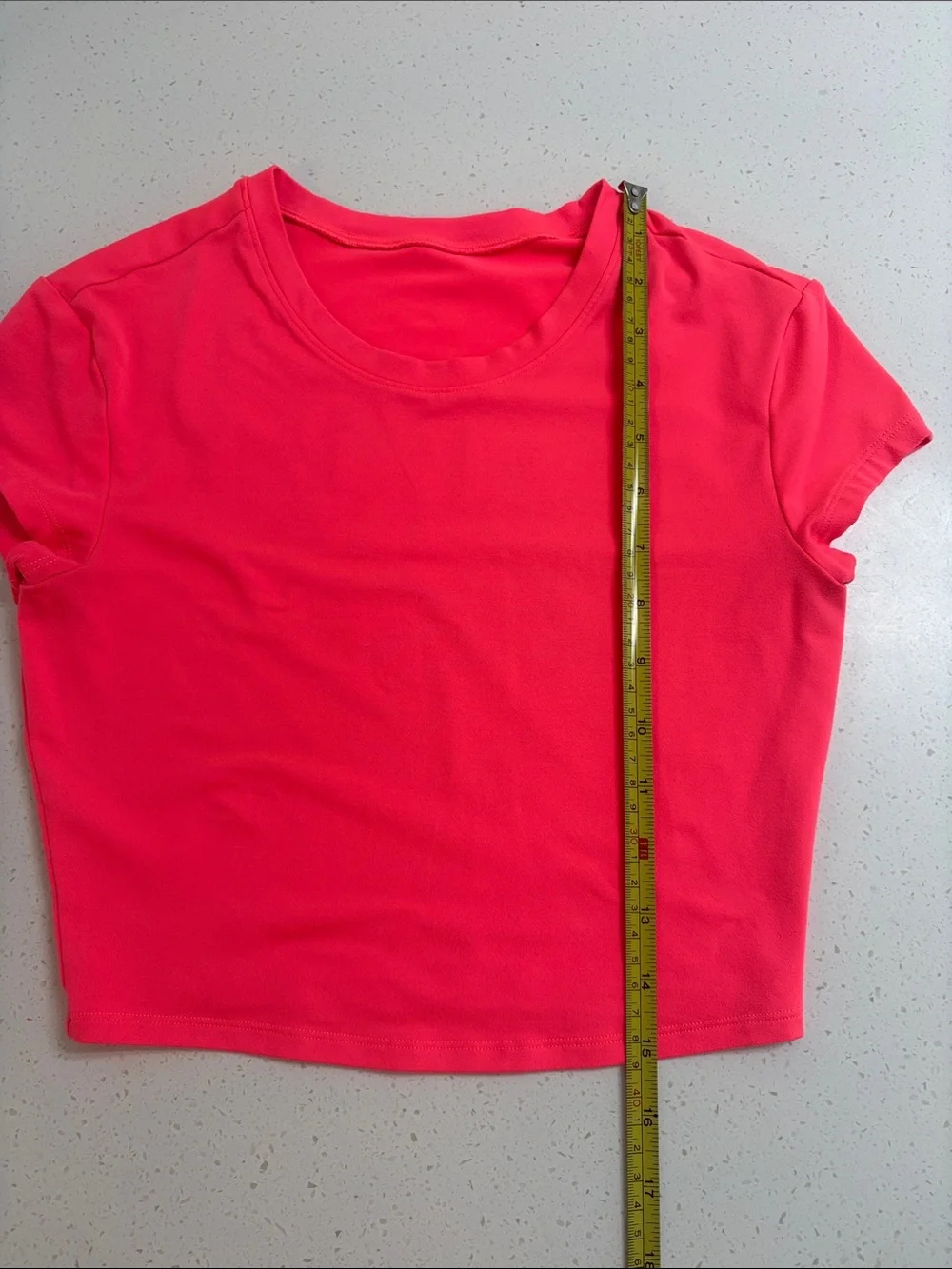 Alo Yoga Micro Short Sleeve Crop Tee Coral/Pink